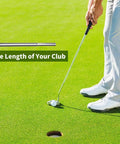 Golfer putting with 4 Piece Golf Club Extensions Steel Shaft Length Adjustment Kit For Irons And Putters on green