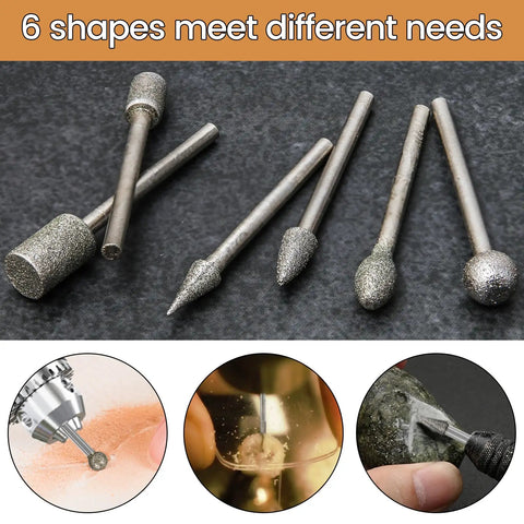 Stone Carving Set Diamond Burr Bits For Rotary Tool Kit 34 Piece Includes Diamond Burr Bits Cutting Discs And Drill Bits For Sanding
