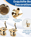 Gold Elephant Ceramic Toilet Bolt Covers, 2 Pack, Decorative Screw Caps For Most Toilet Bolts, Adorable Elephant Design