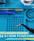 Pro Grade Large Soldering Mat 55x35cm Magnetic Silicone Work Surface with 124 screw positions and magnetic zones