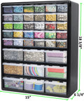 Ultimate Screw Organizer And Hardware Storage Cabinet With 39 Drawers Wall Mount Or Cabinet Drawer Organizer filled with supplies
