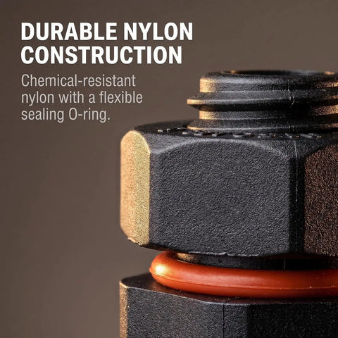 Close-up of Rock Solid IP68 Waterproof Breather Screw M12x1.5 Air Vent valve showing durable nylon and O-ring detail.