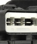 Close-up of the electric motor connector for Direct Fit Engine Cooling Fan Assembly With Motor Complete Radiator Fan Kit.