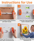 Essential Dead On Picture Hanging Level And Frame Alignment Ruler For No Sweat Wall Decor Setup With Bright Orange Precision Bubble Guide used for measuring and leveling frames.