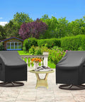 Heavy Duty Outdoor Patio Chair Covers 2 Pack For Swivel Lounge And Rocking Chairs Waterproof Black Fits 30W X 34D X 38.5H