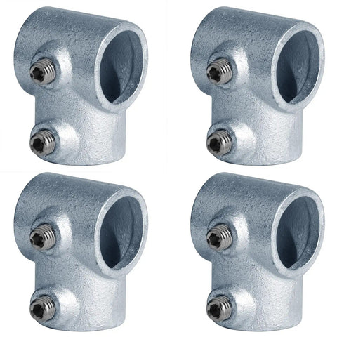 4 Piece Single Socket 90 Degree Tee Structural Pipe Fitting For One Inch Nominal Galvanized Pipe With A 1.315 Inch Outside Diameter