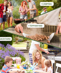 Outdoor use of the 237 Pcs Griddle Accessories Kit For Flat Top Grills The Ultimate Outdoor BBQ Tool Set With Enlarged Spatulas.