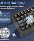 Blazing Fast 8000Hz Polling Rate Wired Gaming Keyboard featuring hot-swap mechanical switches for customizable performance.