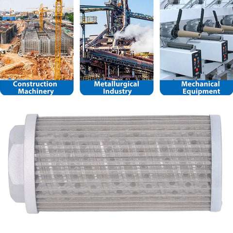 WU 100 Hydraulic Oil Suction Filter For Generators, Stainless Steel Tubular Connection, 80x100x180 Micron Filtration, Built To Last, Durable Stainless Construction, Easy Install, Prolongs Generator Oil System Reliability