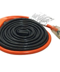 Automatic Electric Heat Cable Kit For Pipes, 9 Ft Black Self Regulating Thermostat, 120V 7W Per Ft, Easy Install coiled close-up