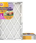 MERV 11 Pleated Air Filter 20x30x1 Four Pack for Home HVAC and Furnace in packaging, with odor and allergen reduction, Made in USA