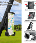 Golf Cart Magnetic Phone Holder Mount With Ultra Strong Rare Earth Magnets For EZGO Club Car Yamaha, quick release and lock features.