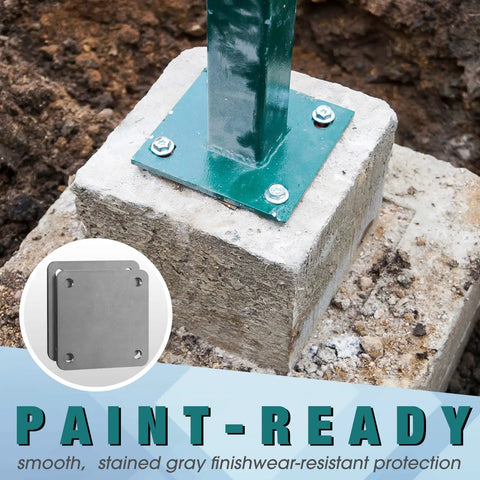 Eight Piece Five By Five Inch A36 Steel Plates One Quarter Inch Thick With Four Holes Hot Rolled Weldable Square Metal on concrete