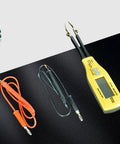 Digital Multimeter With LED Clip Probes For Non Solder Testing, Handy PCB Repair Tool, yellow, with test leads