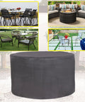 Waterproof Round Patio Furniture Cover 20 Inch Diameter By 20 Inch Height Heavy Duty 420D Oxford Cloth Outdoor Furniture Set Cover
