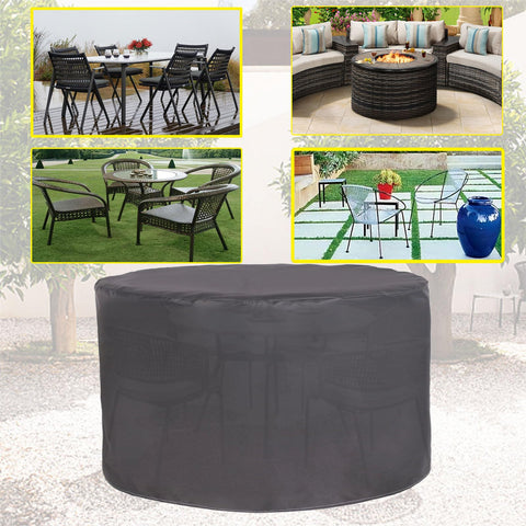 Waterproof Round Patio Furniture Cover 20 Inch Diameter By 20 Inch Height Heavy Duty 420D Oxford Cloth Outdoor Furniture Set Cover
