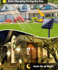 Two Pack 200 LED Solar String Lights For Outdoors Waterproof With 8 Modes And Memory Function Auto On Off Warm White Party Ready For Xmas Trees Gardens Weddings Parties And More during day and night