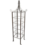 Seven And A Half Foot Tall Iron Garden Obelisk Trellis For Climbing Roses Clematis And Jasmine Heavy Duty 77 Lb with Decorative Finial
