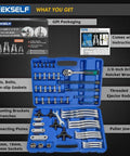 Heavy Duty Gear Puller Set With 2 Jaw And 3 Jaw Options, Ratchet Wrench And Sockets, Reversible Jaw With 15mm, 18mm, 20mm Sockets