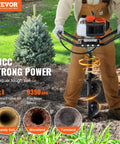 Gas Powered Post Hole Digger With 43cc Engine And 8 Inch Auger Bit, 30 Inch Alloy Shaft, Heavy Duty Earth Digger for farmland