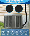 Triple Layer Copper Pipe Insulation For HVAC Systems Outdoor 72 Inch Line Insulation next to an outdoor AC unit.