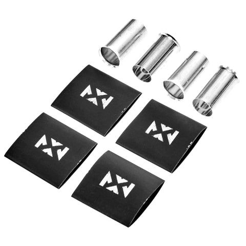 4 Pack 1/0 AWG Ferrules With Blue Heat Shrink Included For 1/0 Gauge Wires Pro Grade Heavy Duty Termination Connectors For Automotive Audio And Power Wiring