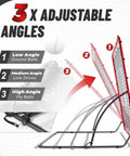 Heavy Duty Baseball Rebounder Net Four By Four Point Five Feet Pitchback With Three Adjustable Angles Side View