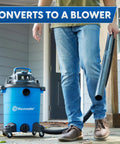 Heavy Duty 8 Gallon Wet Dry Shop Vac Delivering 75 Cfm Raw Heavy Lifting Suction For Serious Garage Cleanups Includes 17 Foot Extender Hose