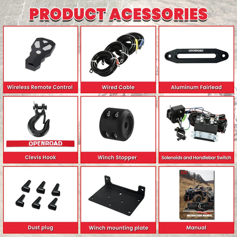 Trail Boss 6000 Lbs UTV Winch Waterproof Electric Recovery Beast With Fifty Foot Synthetic Rope Wireless Remote Off Road Rig And Heavy Duty Mounting Plate Included