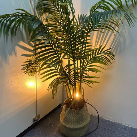 LED Spot Light Indoor 2 Pack With 120V Accent Uplight illuminating potted plant with 3 Color Temperature Modes, 6W Full Spectrum