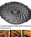 Nonstick Air Fryer Crisper Pan Replacement Tray For 7 Qt Fryers Fits 7QT Even Air Circulation For Extra Crispy Healthier Cooking Easy Clean Durable Grill Rack Accessory