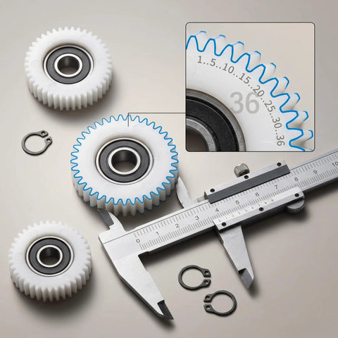 Durable Nylon Gear Clutch 36 Tooth Motor Gear For Road Motors Replacement Part with caliper and snap rings, high quality construction.