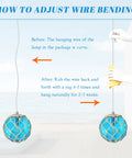 How to adjust wire bending of Blue Glass Coastal Pendant Light With Hemp Rope For Beach House Nautical Decor One Light Hanging Fixture