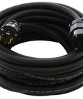 Tough As Nails Heavy Duty 100 Ft Extension Cable 8 Awg Nema L5 30 Plug 40 Amp Power Cord Soow Weatherproof Oil Resistant Rubber Jacket For Ev Charger Rv Food Truck Job Site coiled with connectors