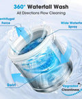 360° Waterfall Wash technology in Fully Automatic Portable Washing Machine With 20 Pound Capacity And Ten Custom Wash Programs.