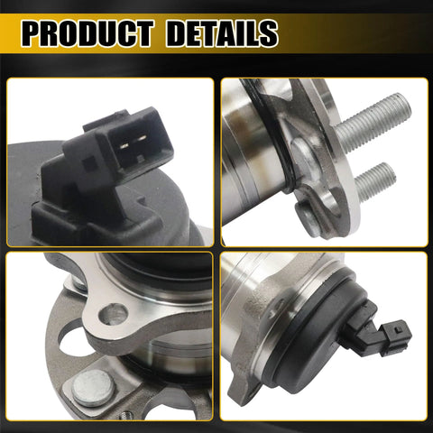 Rear Wheel Hub Bearing 52730F0000 Direct Fit Replacement details showing connectors and bolts for installation.