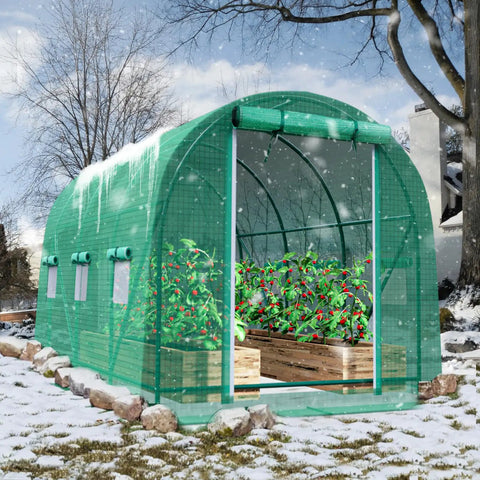 Walk In Greenhouse With Dual Zippered Screen Doors And Six Screen Windows Heavy Duty Galvanized Steel Frame With Reinforced Cross Bars Easy Butterfly Screw Assembly Built For Garden Pros And Weekend Green Thumbs Alike 10x7x7 Ft