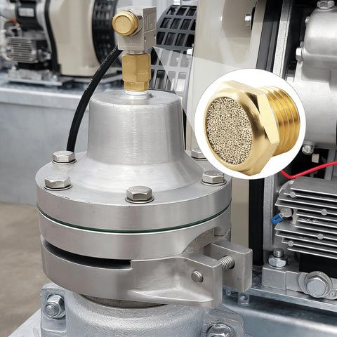Industrial compressor with 10 Pack Flat Type Brass Pneumatic Exhaust Muffler Silencer G1/4 For Air Compressor Valves And Cylinders