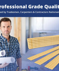 Extra Long 15 Inch Tapered Spruce And Fir Wood Shims Pack Of 13 For Quick And Easy Door Window And Cabinet Installations