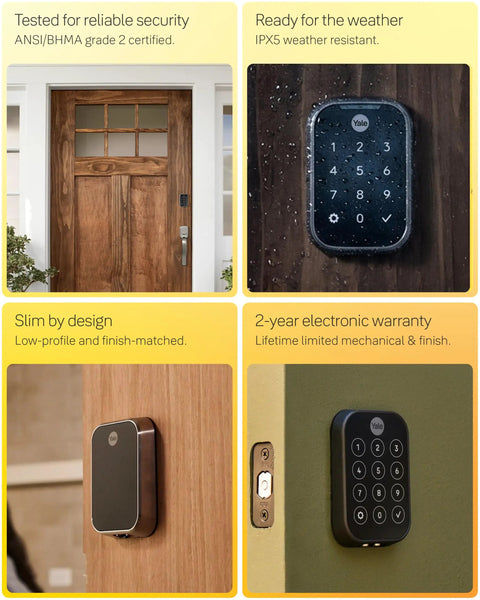 Wireless Keyless Entry Smart Deadbolt Featuring Responsive Touchscreen Keypad And Seamless WiFi Integration For Solid Home Security With A Matte Black Finish That Holds Up Great And Locks Smooth As Butter For Nothing But Good Vibes Daily