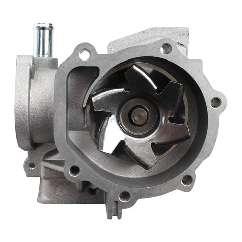 Close-up view of metal water pump part from Complete Timing Belt Kit And Water Pump Set For 1999 To 2005 2.2L And 2.5L SOHC H4 EJ22 EJ25 Engines