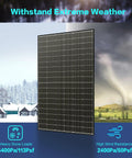 Two Pack 400W Bifacial Solar Panels N Type 16BB Monocrystalline PV Modules For 12V/24V/48V Systems Up To 25 Percent More Efficient