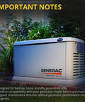 Outdoor view of 20kW generator beside house, related to Replacement Generator Maintenance Kit For 20kW And 26kW SM 999 Generators