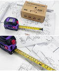 3 In 1 Laser Tape Measure With 197ft Long Range Laser, 16ft Manual Tape, AutoLock, Cross Line Laser Guidance, Unit Switch Ft In M, Measures Area Volume And Pythagorean Purple Finish on plans