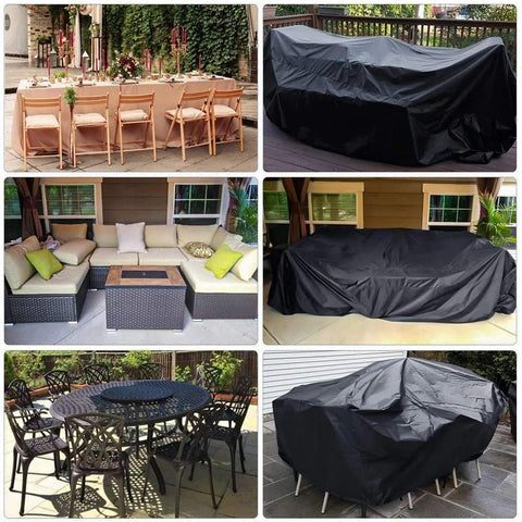 Heavy Duty 600D Waterproof Patio Furniture Cover For Rectangular Couch And Sectional Sets 165 By 28 By 28 Inches Tough As Nails All Weather Outdoor Shield For Deck Lawn And Backyard Keeps Rain Dust Leaves Off.