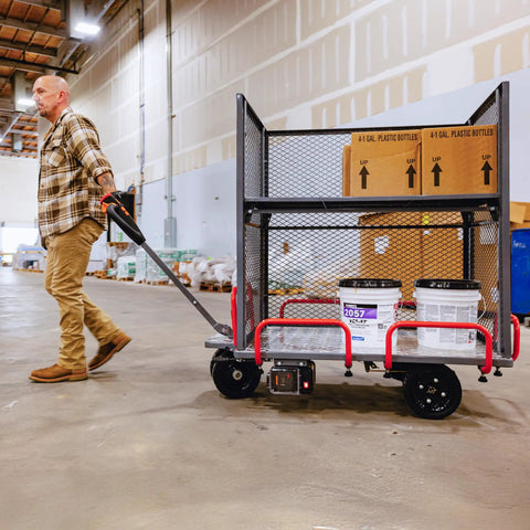 Heavy Duty Electric Stock Picker Cart With 880 Pound Load Capacity For No Sweat Warehouse Moving And Commercial Storage Hauling Battery Driven Material Handler That Works Like A Charm
