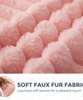 Close-up of soft faux fur fabric detail in pink, showcasing texture for the Two In One Living Room Chair With Frame And Removable Cover.