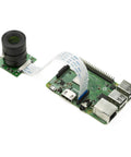 Raspberry Pi Camera Module With Interchangeable CS Mount Lens For Pi 5 4 3 3B Plus 5MP OV5647 1080P connected to board