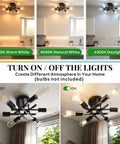 Six Arm Semi Flush Mount Ceiling Light Fixture Modern Black Sputnik Chandelier Lighting with adjustable brightness settings