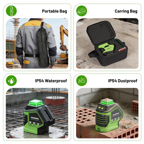 Self Leveling Laser Level With Tripod 60 Inch 360 Degree Green Horizontal Line And 140 Degree Vertical Line Two Plumb Dots
